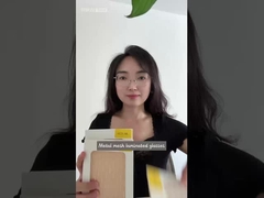 ทองแดงและสแตนเลส เครือโลหะ Mesh กระจก laminated สําหรับสีที่กําหนดเอง