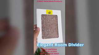 ตาข่ายโลหะทอลวดตาข่ายกั้นห้องหน้าจอหน้าต่างตกแต่งในร่ม