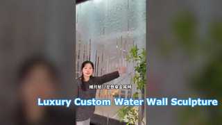 ทอสแตนเลสตาข่ายไหลน้ำตกแต่งลวดตาข่ายประติมากรรม Waterscape