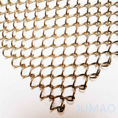 ผนังผ้าม่านโลหะ Mesh สถาปัตยกรรมสําหรับร้านอาหารประตู