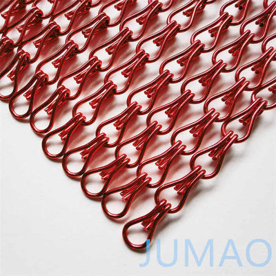 อลูมิเนียม Anodized Chain Link ประตูผ้าม่าน screen สําหรับการแบ่งบันได