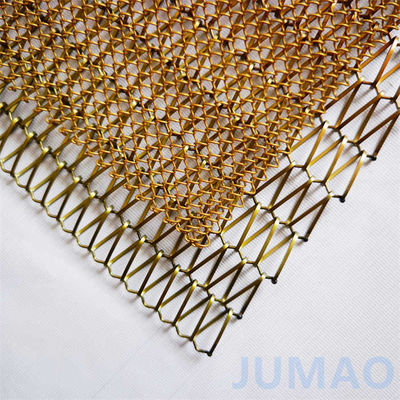 สายลม ทองแดง อลูมิเนียม โลหะ Mesh ผ้าม่านเนื้อเยื่อสําหรับพื้นที่การค้า