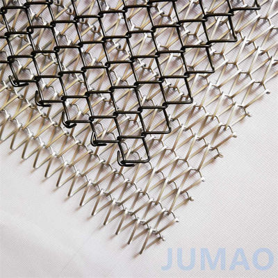 Diamond Mesh Metal Curtain Room Divider Jumao Sprial เครื่องประดับโลหะ