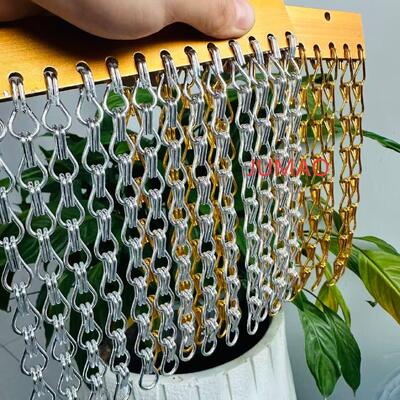 ตัวแบ่งห้องม่านลิงค์โซ่โลหะที่สวยงามและการออกแบบพื้นที่เชิงพาณิชย์