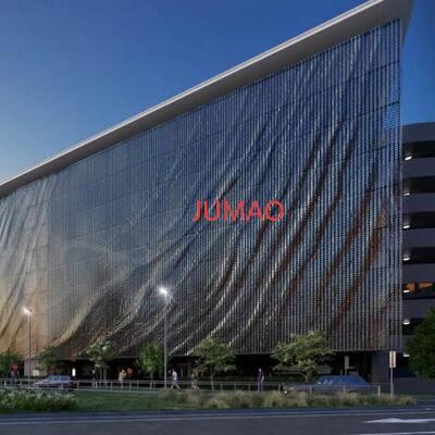 Kinetic Wind Facade โลหะสถาปัตยกรรมตาข่ายลม Moving Curtain Wall Facade