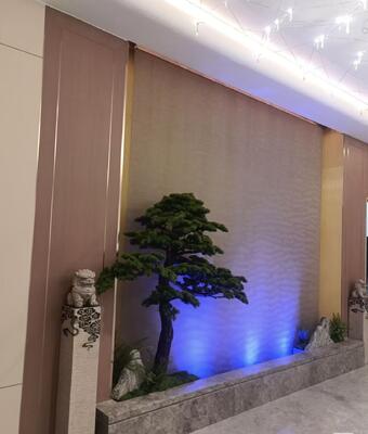 ผ้าม่านน้ําสแตนเลสประดับ การไหลของน้ําแบบเดียวกัน ไฟแอมบีแอนด์ LED แยกห้อง