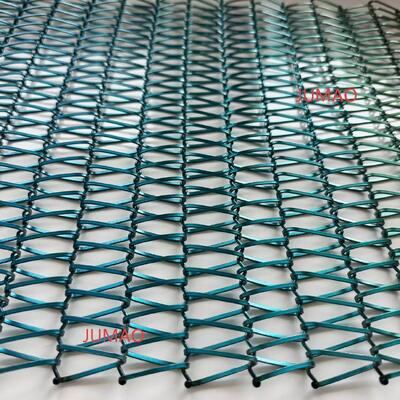ตาข่ายโลหะตกแต่งสถาปัตยกรรมสีที่กำหนดเองตาข่ายลวดโลหะเกลียวสแตนเลสสี