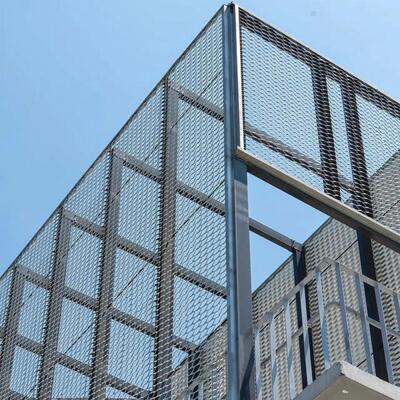 Rigid Expanded Metal Mesh Used For Building Facade Cladding